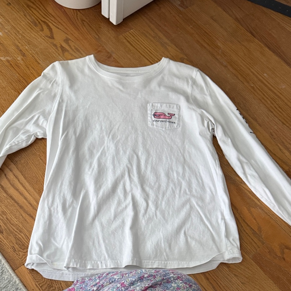 Vineyard Vines White Long Sleeve Kids Tee